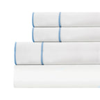 600 Thread Count Framed Sateen Embroidered Cotton Sheet Set, alternate view - House Of Avana