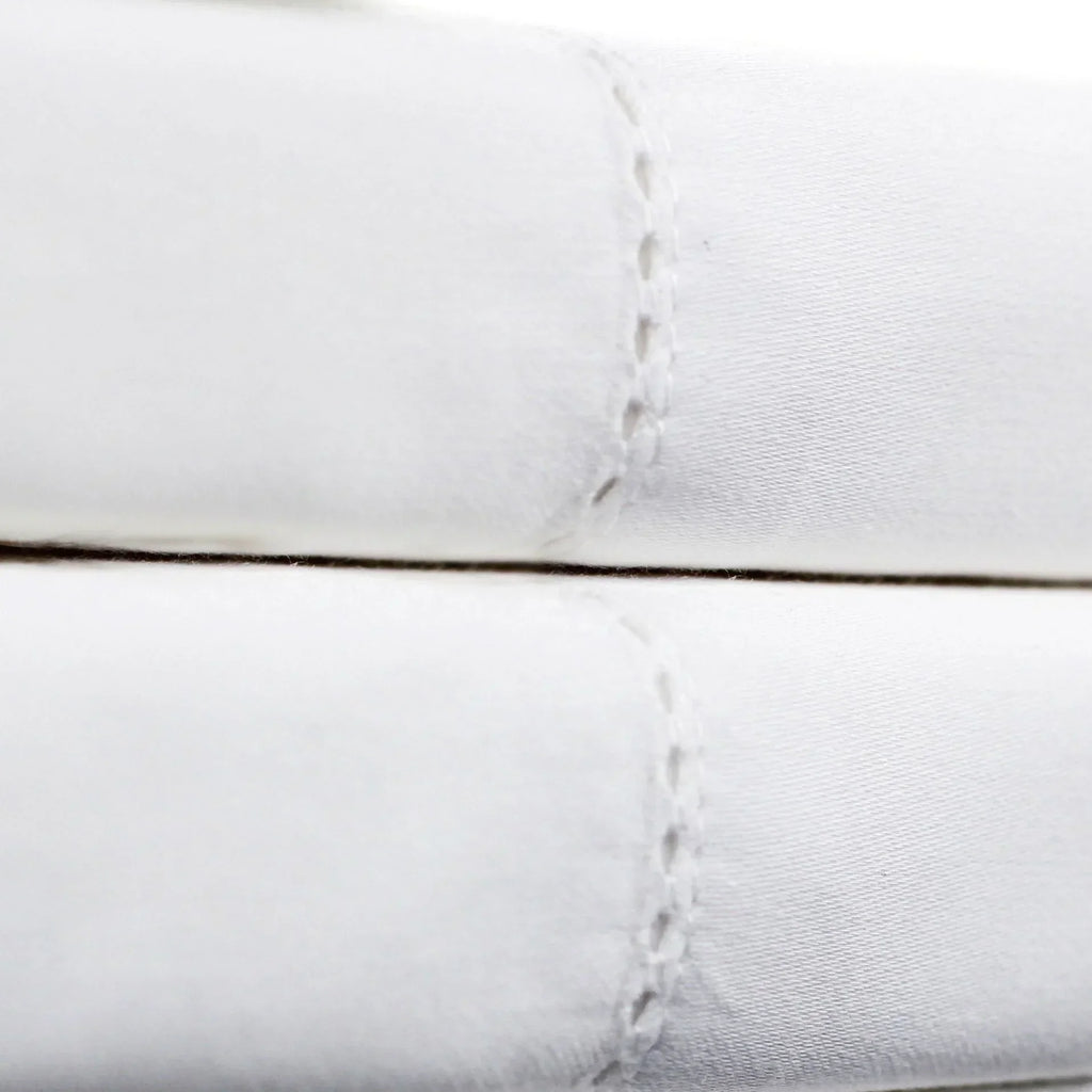 600 Thread Count Hemstitch Euro Pillow Sham Pair, detail shot - House Of Avana