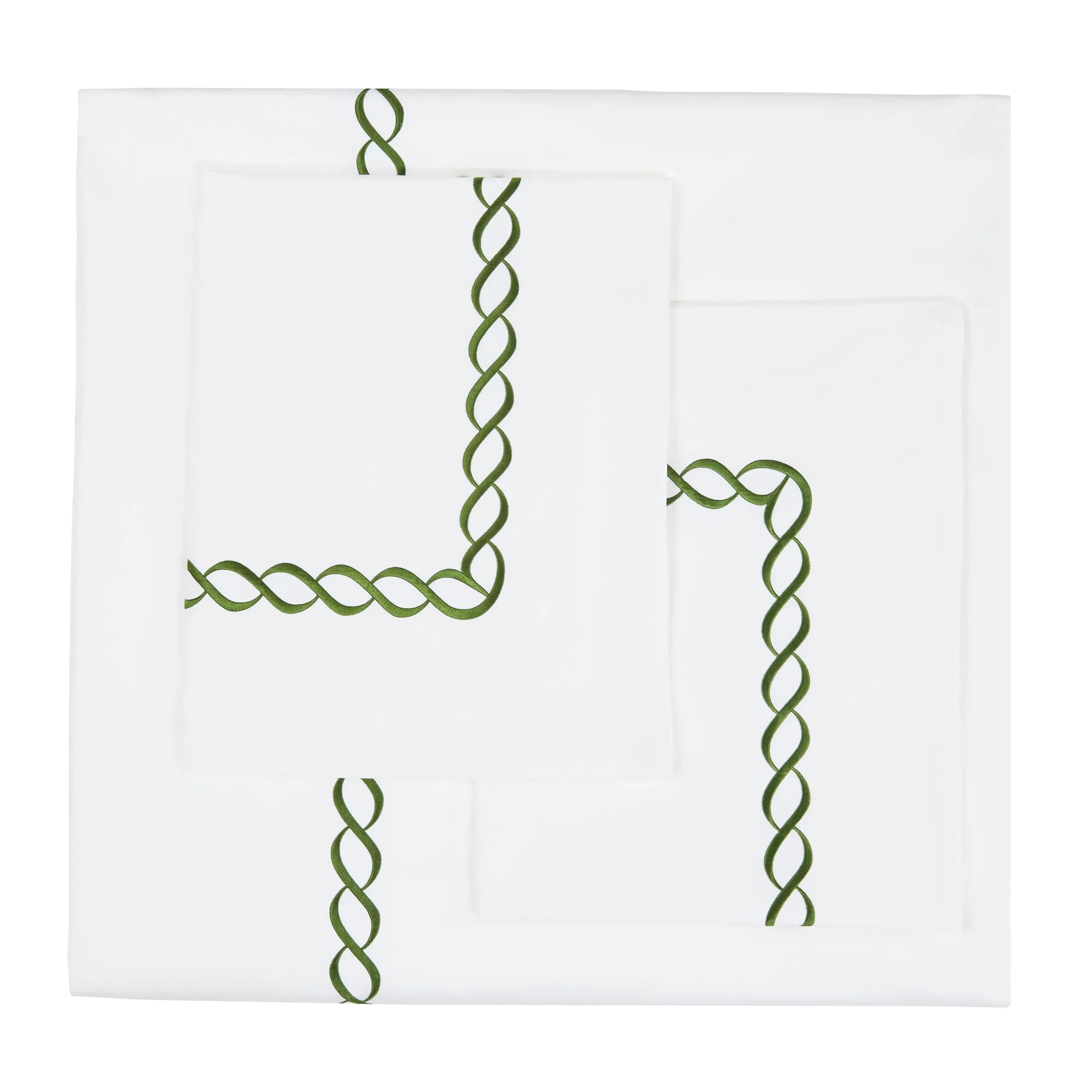 600 Thread Count Rope Embroidered Duvet Set, dimensions view - House Of Avana