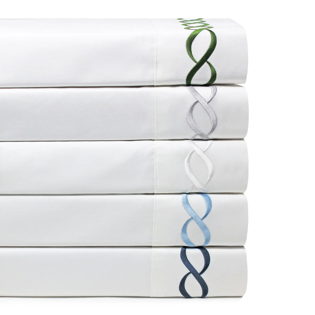600 Thread Count Rope Embroidered Duvet Set, back view - House Of Avana