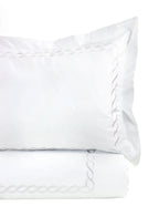 600 Thread Count Rope Embroidered Duvet Set, angled view - House Of Avana