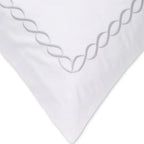 600 Thread Count Rope Embroidered Euro Sham Pairs, back view - House Of Avana