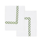 600 Thread Count Rope Embroidered Euro Sham Pairs, angled view - House Of Avana