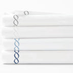 600 Thread Count Rope Embroidered Pillowcase Pair, texture detail - House Of Avana