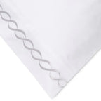 600 Thread Count Rope Embroidered Pillowcase Pair, back view - House Of Avana