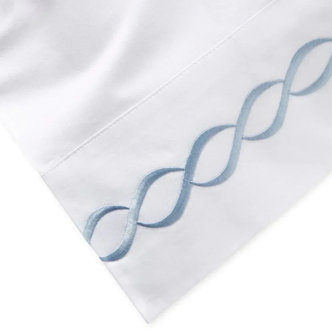 600 Thread Count Rope Embroidered Pillowcase Pair, detail shot - House Of Avana