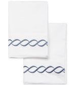 600 Thread Count Rope Embroidered Pillowcase Pair, angled view - House Of Avana
