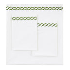 600 Thread Count Rope Embroidered Sheet Set, dimensions view - House Of Avana