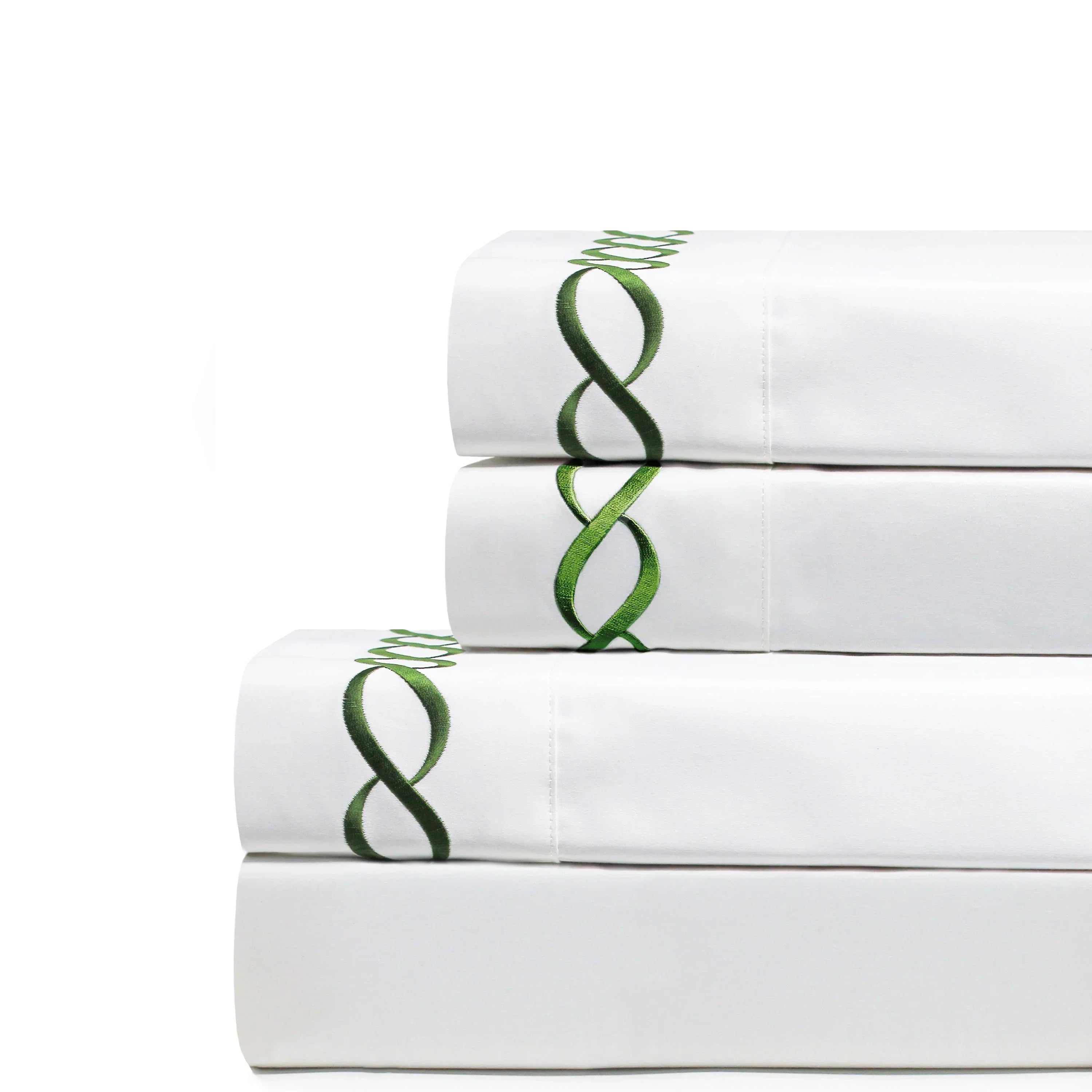 600 Thread Count Rope Embroidered Sheet Set, in-use display - House Of Avana