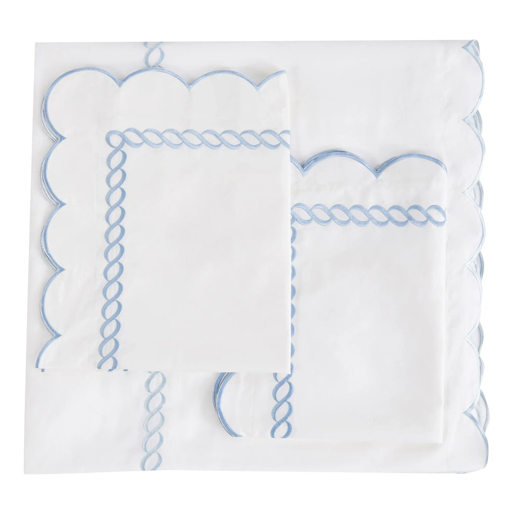 600 Thread Count Scallop Rope Embroidered Cotton Duvet Set, product packaging - House Of Avana