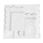 600 Thread Count Scallop Rope Embroidered Cotton Duvet Set, alternate view - House Of Avana