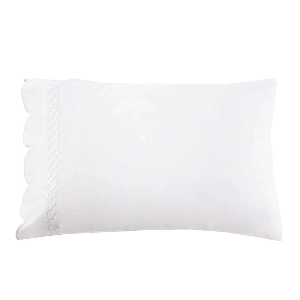 600 Thread Count Scallop Rope Embroidered Cotton Sheet Set Mélange Home