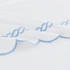 600 Thread Count Scallop Rope Embroidered Cotton Sheet Set Mélange Home