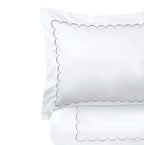 600 Thread Count Scallop Embroidered Duvet Set Mélange Home