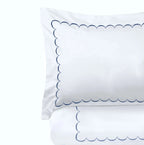 600 Thread Count Scallop Embroidered Duvet Set Mélange Home