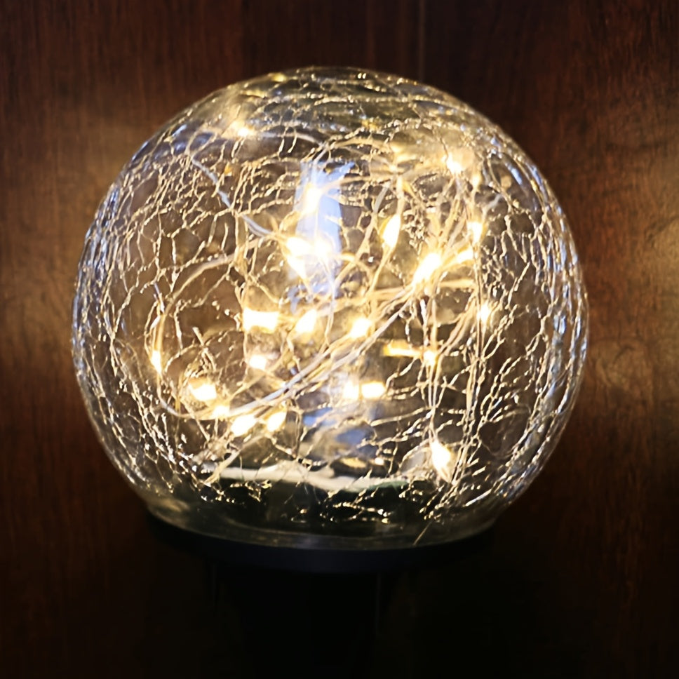 1/2/4 Sets Of Garden Solar Lights, Cracked Glass Bulb LED Outdoor Decorative Lights, Solar Floor Lights, Garden Landscape Lawn Lights, IP44 Waterproof And Durable, Suitable For Courtyards, Lawns And Gardens And Universal Holi House Of Avana