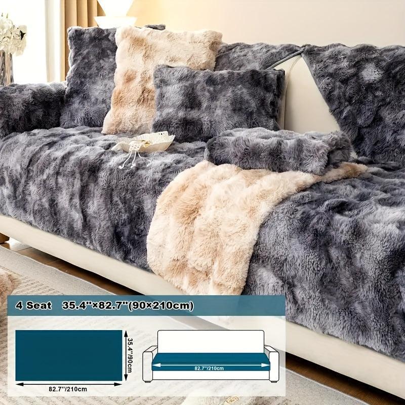 Luxurious Gradient Velvet Sofa Cover topspet
