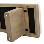 Bella 52 Upholstered Modern Acnt Bench, Ivory White Boucle House Of Avana