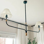 61 Inch Two Shade Linear Iron Pendant, detail shot - House Of Avana