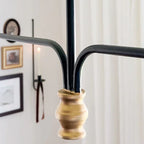 61 Inch Two Shade Linear Iron Pendant, lifestyle image - House Of Avana