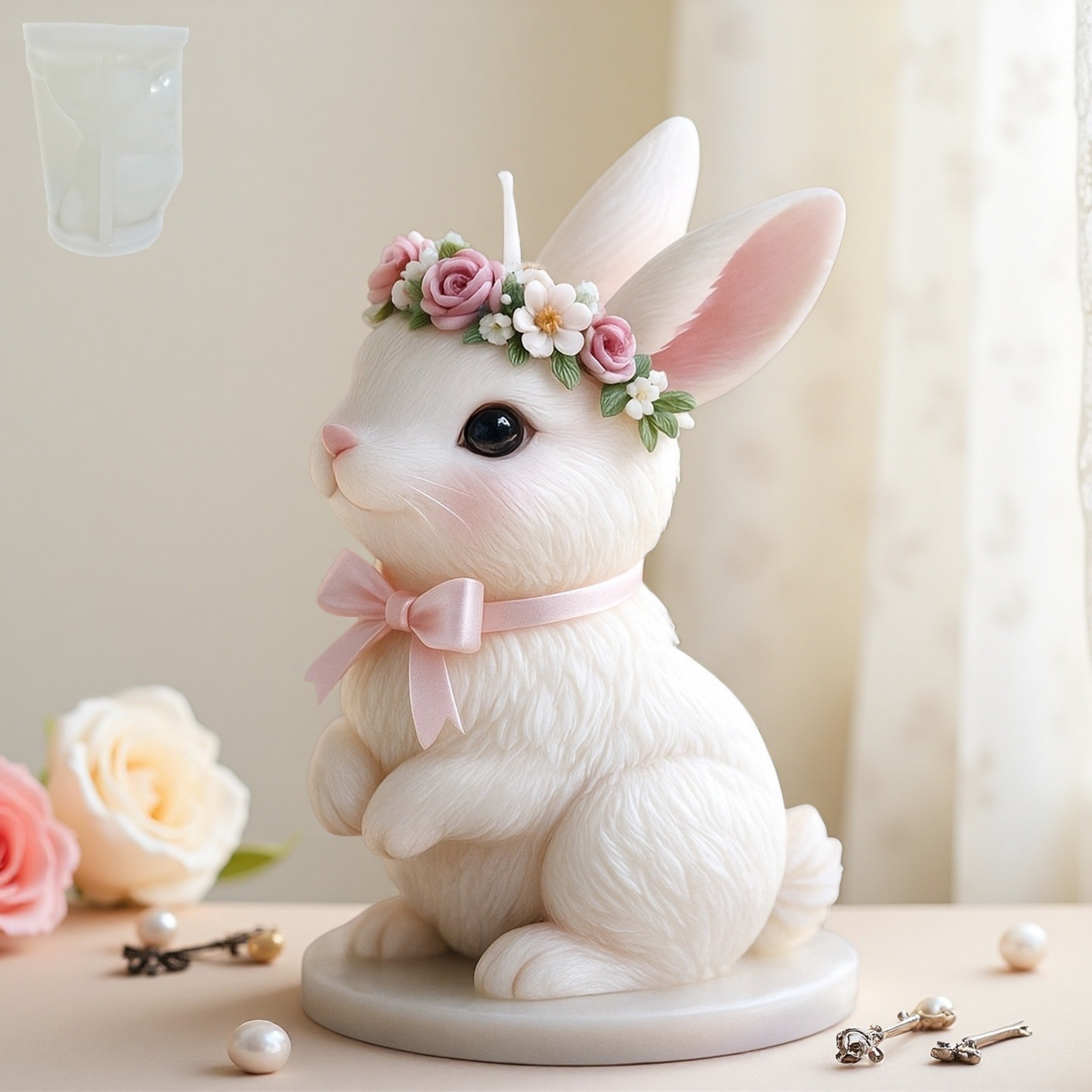 Candle Mold - Reusable Silicone Bunny