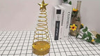 Shenzhi Tech LED Spiral Star Tree Light with Warm White Twinkling & Golden Star Topper - Modern Metal /Outdoor Tabletop Christmas Wedding Party Decor, Plug-Free Portable Spiral Lamp (AA Not House Of Avana