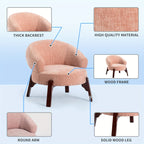 DYHOME 1pc Mid-Century Retro Modern Upholstered Lounge Chair Fabric Accent Chair Sturdy Wooden Frame Armchair, Living Room Bedroom Decoration House Of Avana