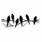 1pc Metal Wall Decor, Birds On Branch, Metal Birds Wall Art, Birds Sign Wall Art, Living Room Wall Art, Indoor Outdoor Decoration, Wall Hangings - House Of Avana