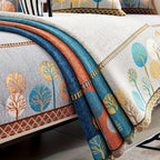 Pet Proof Couch Cover - Boho Chenille Sofa Cover with Tree Embroidery topspet