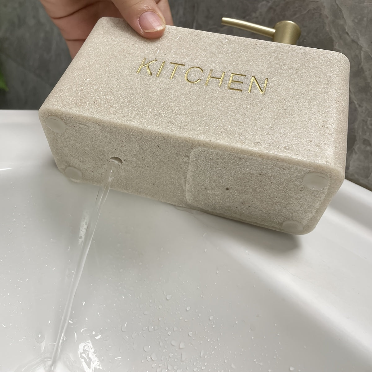 Soap Dispenser - Ceramic Black Natural