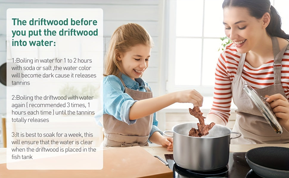 3pcs Natural Large Driftwood For Aquarium Decor, Sinking Wood Fish Tank Decor For Aquarium, Reptile Tank House Of Avana