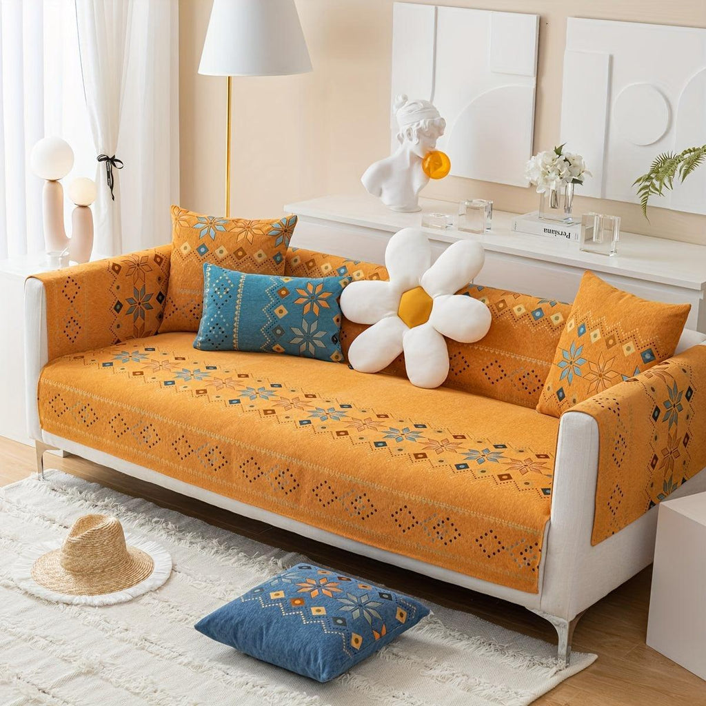 Stylish Bohemian Chenille Slipcovers for Couches topspet