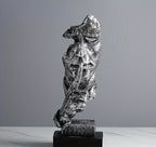 Abstract Thinker Sculpture – Metal [[SKU:HOA-SCU-556]]