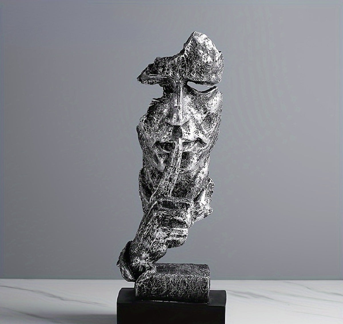 Abstract Thinker Sculpture – Metal [[SKU:HOA-SCU-556]]