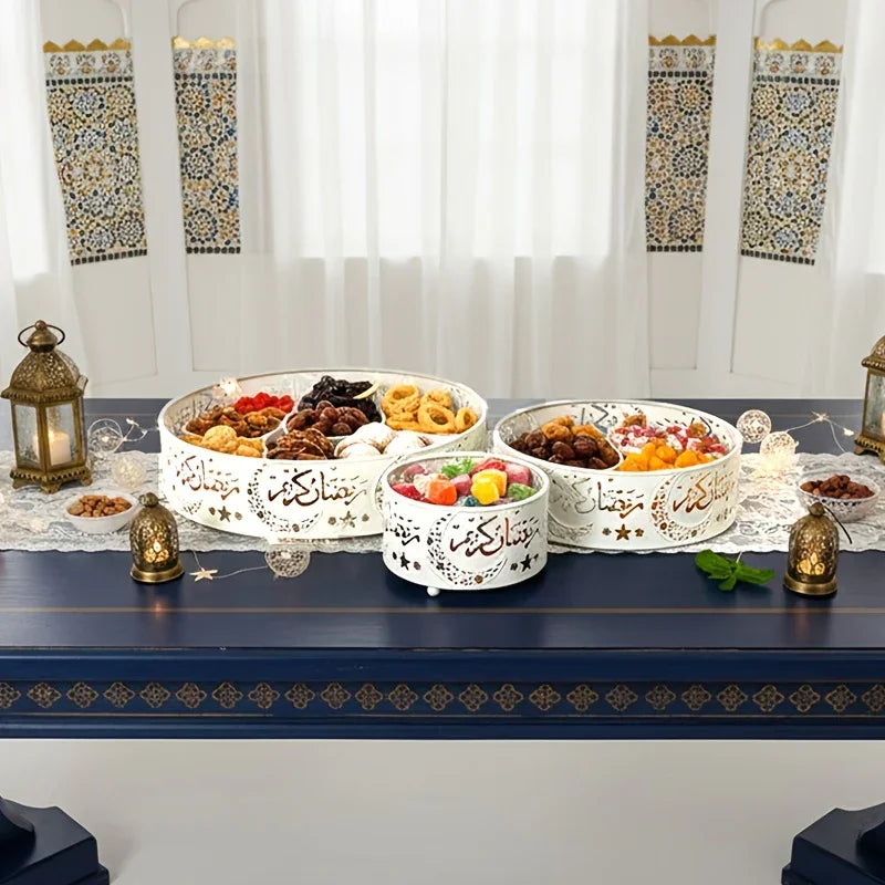 Metal Tray - Golden Islamic-style Dinner Plate