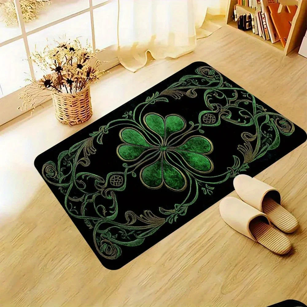 Rug - Modern Velvet Black Green