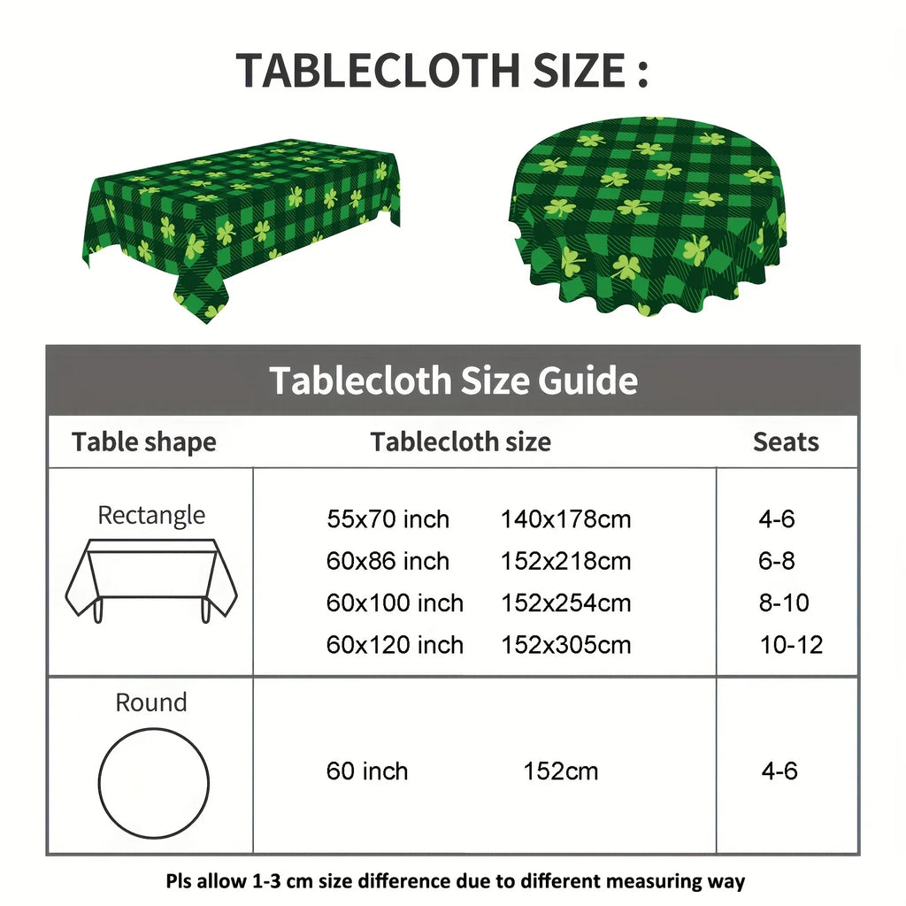 Tablecloth - Washable Polyester Clover