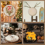 6/8/10 Pack 9-10 Inch Large Wood Slices for Centerpieces Natural Unfinished Wooden Chips for Wedding... - House Of Avana [[SKU:HOA-SCU-480]]