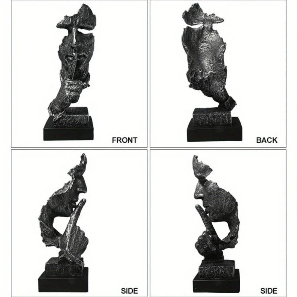 Abstract Thinker Sculpture – Metal [[SKU:HOA-SCU-556]]