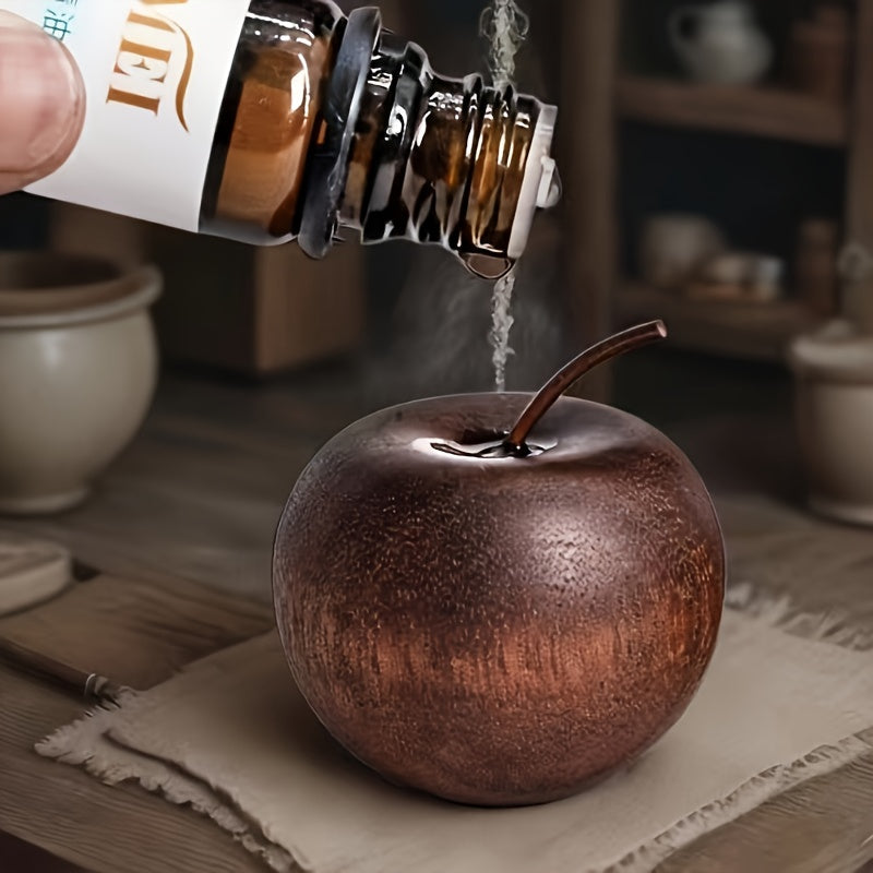 A Randomly Styled Natural Wood Aroma Diffuser with Elegant Wood Grain, Non-Flammable, Perfect Gift Choice - Enhances Air Quality, Apple-Shaped Fragrance Diffuser with Natural Wood Texture, Suitable for Home, Car, Office, Bath House Of Avana