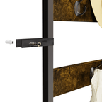 178.5cm H Coat Rack Shoe Bench: Industrial Corner Coat Stand with Shoe Rack Storage Bench for Entryway, Coat Rack Stand with 10 Hooks for Living Room, Bedroom, Rustic Brown House Of Avana