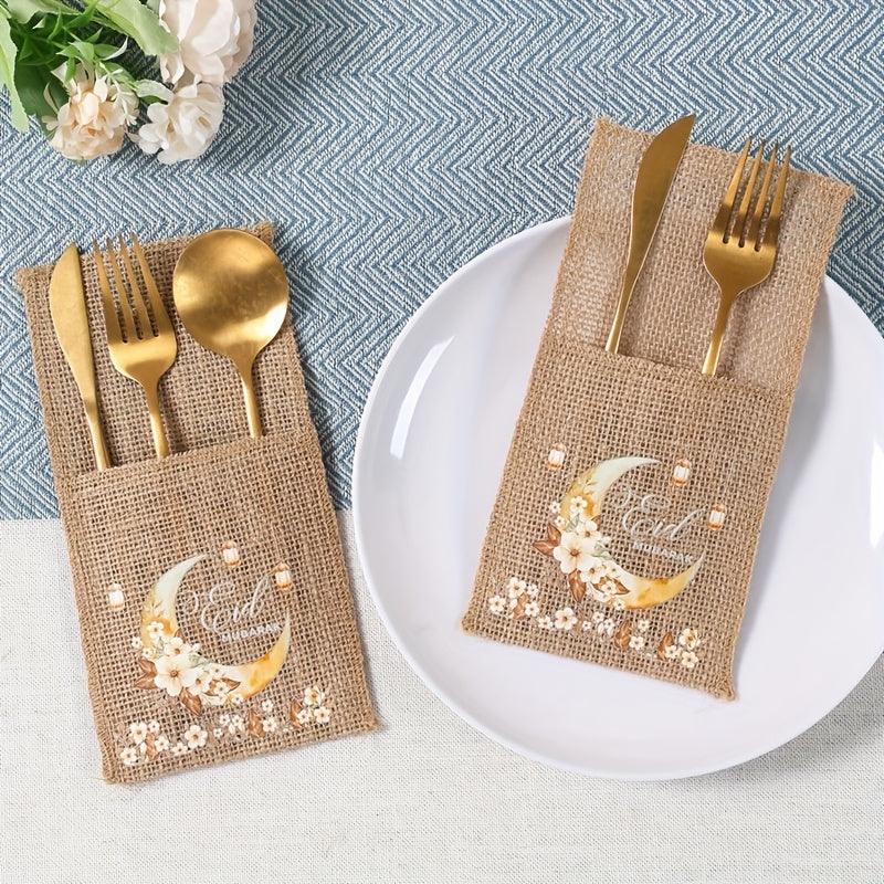 Burlap Bags - Moon Lantern Eid Decor