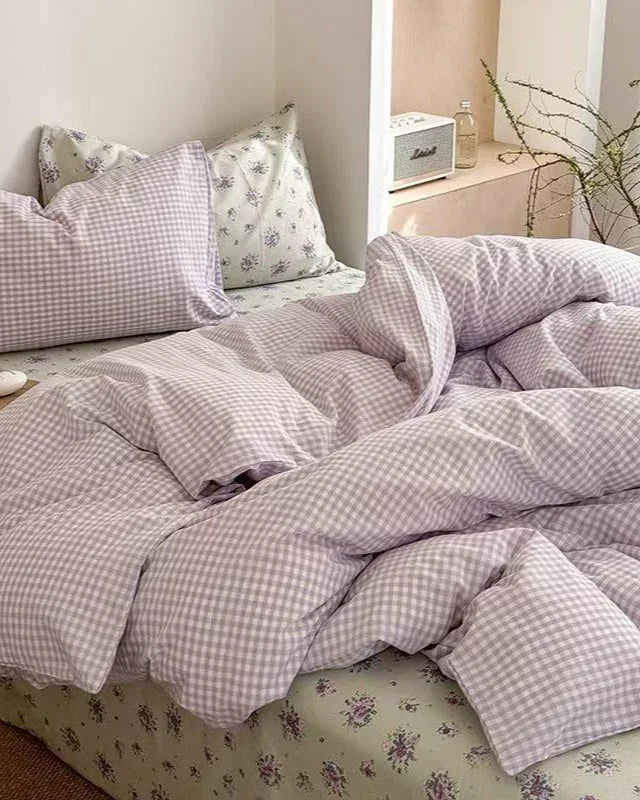 Chloe Pastel Candy Cotton Bedding Set / Mint Ever Lasting