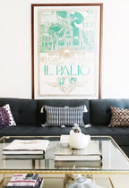 Antigua Pillow - Dark Teal Blue Archive New York