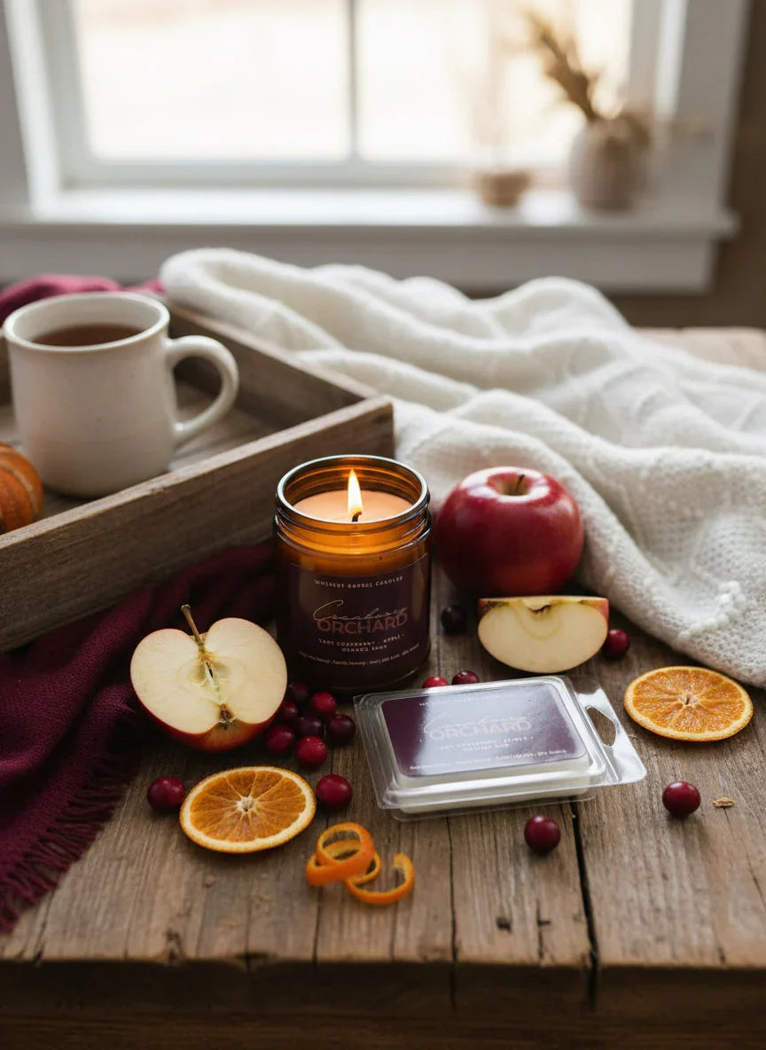 Cranberry Orchard 2.4oz Wax Melt Whiskey Barrel Candles