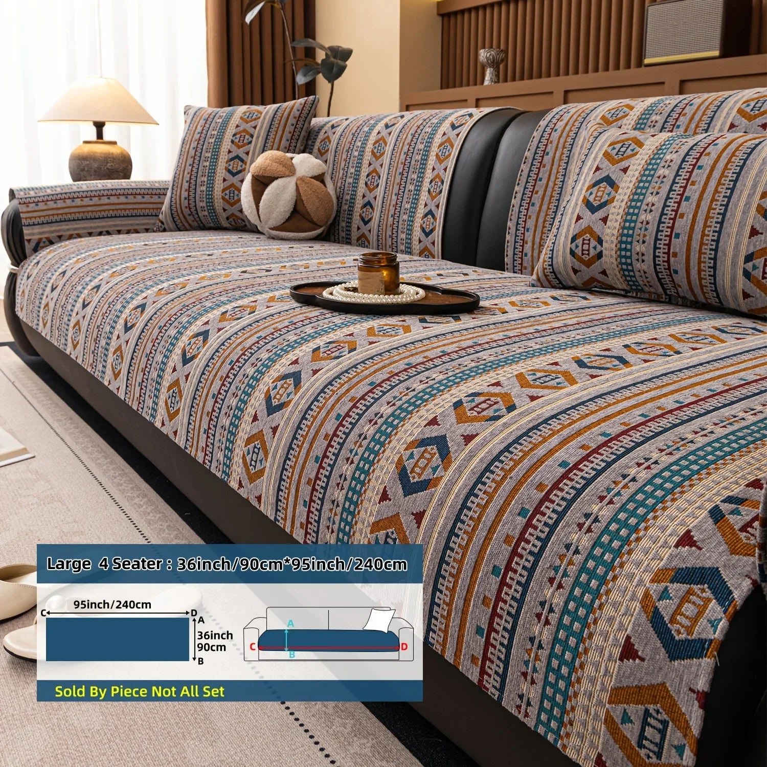 Sofa Cushion - Non-slip Chenille Geometric Multi-size