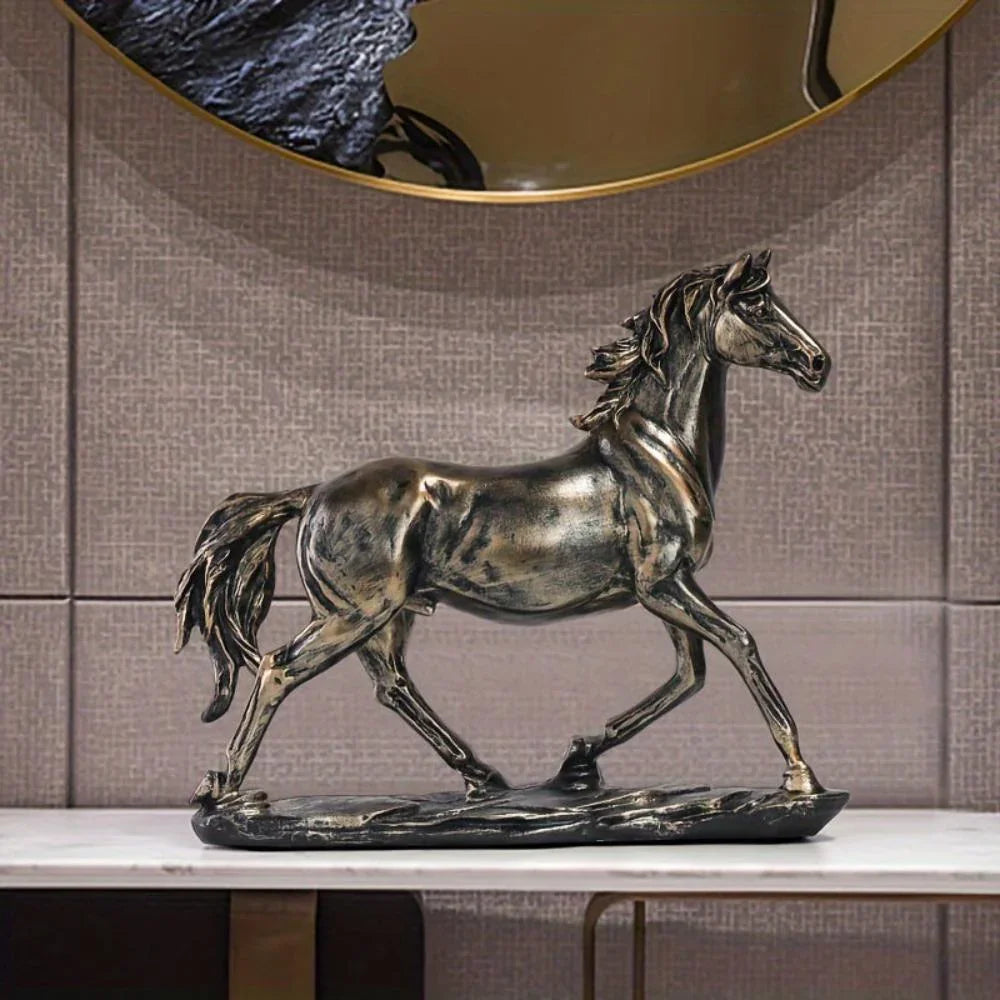 Handcrafted Running Horse Statue - House Of Avana