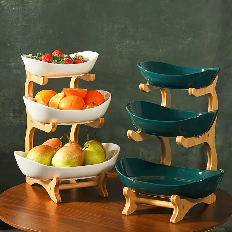 Fruit Basket - 2-Tier Wood