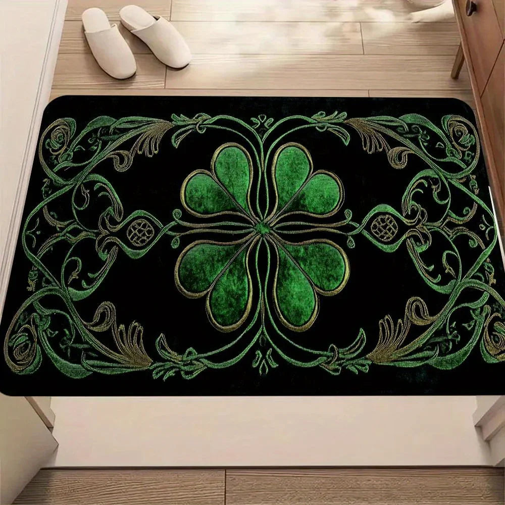 Rug - Modern Velvet Black Green
