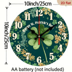 Wall Clock - Silent Wooden Round